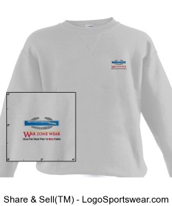 WarZoneWear.com Sweatshirt with Army Combat Infantry Badge Design Zoom